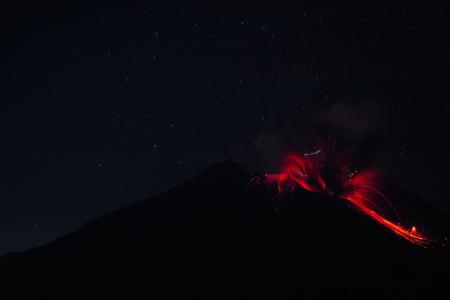 火山喷发,熔岩,火山自然风景图片