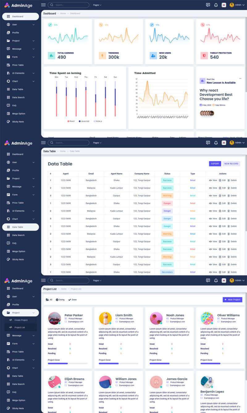 Bootstrap邮箱管理社区博客后台管理系统html静态网站模板 图1